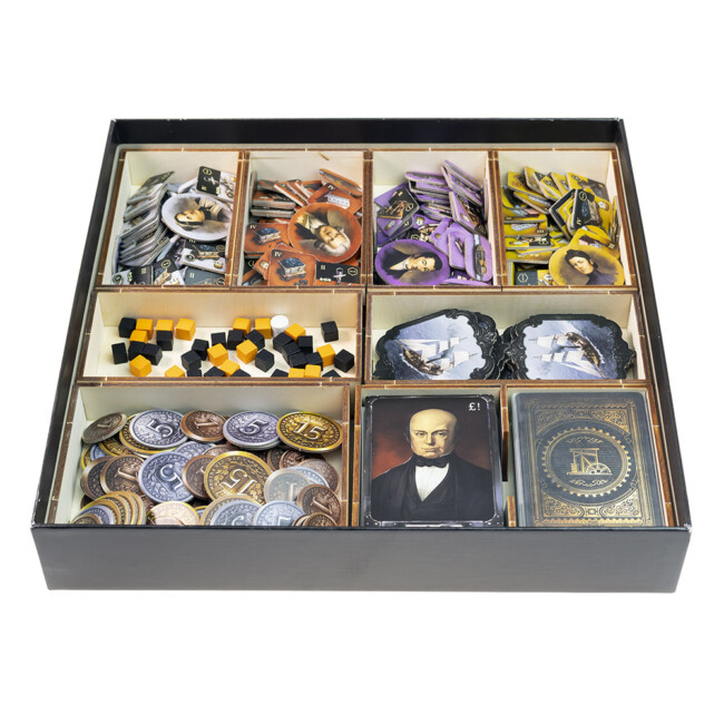 Board Game Insert Organizer Brass Lancashire - Geek Dice