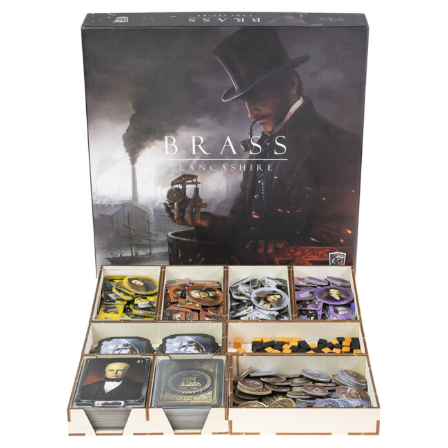 Board Game Insert Organizer Brass Lancashire - Geek Dice